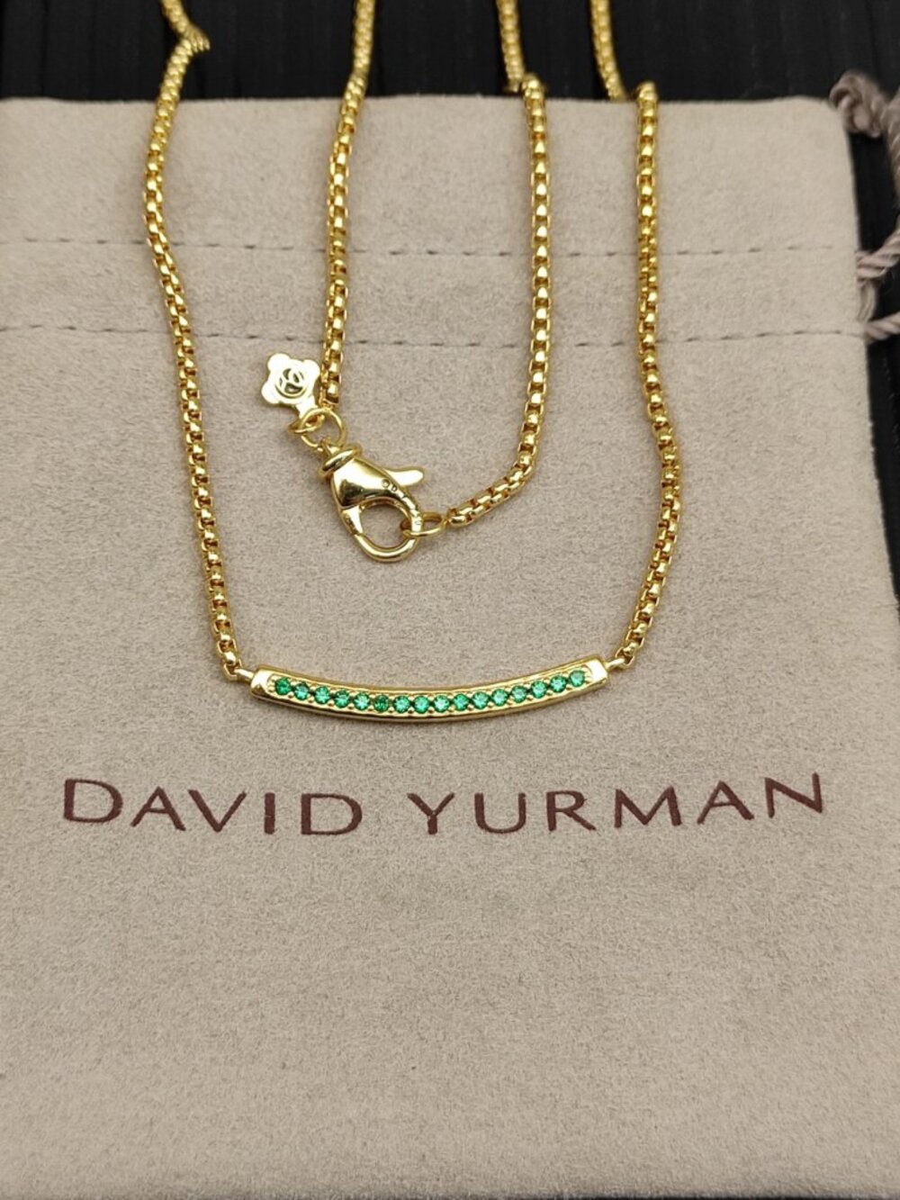 David Yurman Green Diamond Necklace
